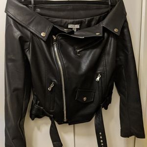 Off the shoulder Moto jacket